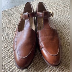 Vintage Ferragamo T-Strap Loafers - Size 10